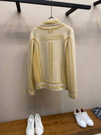 Louis Vuitton Geometric Panel Zip-Up Knit Cardigan