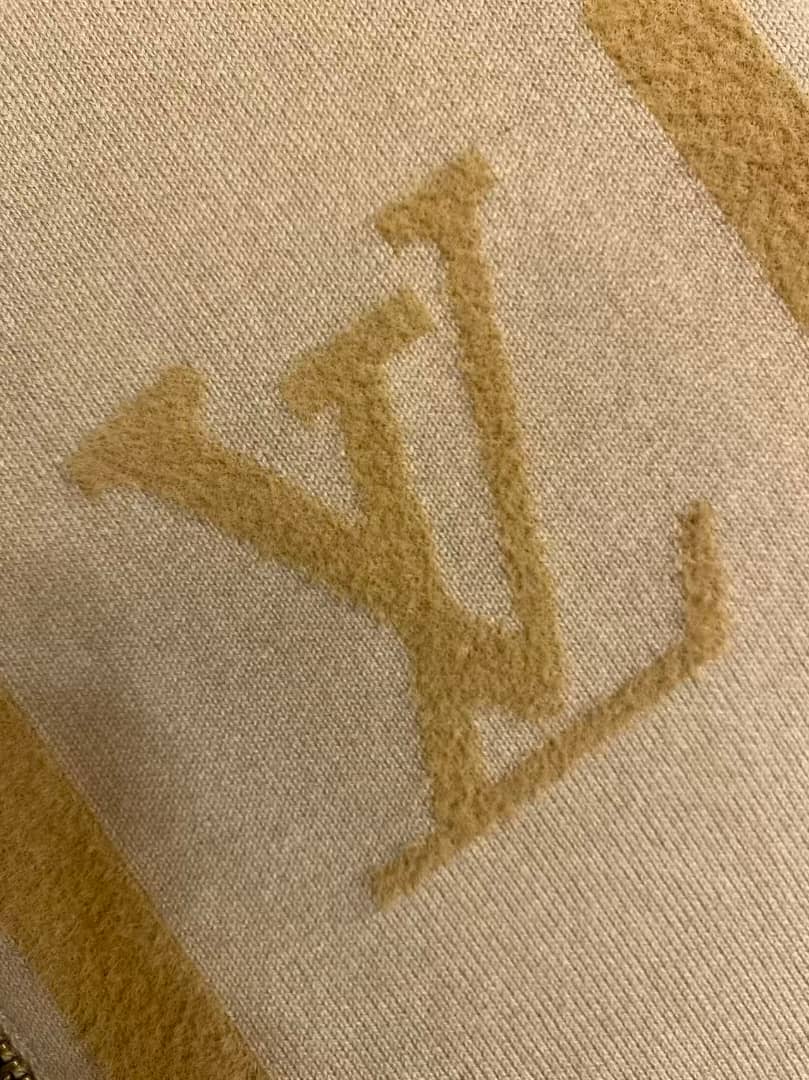 Louis Vuitton Geometric Panel Zip-Up Knit Cardigan