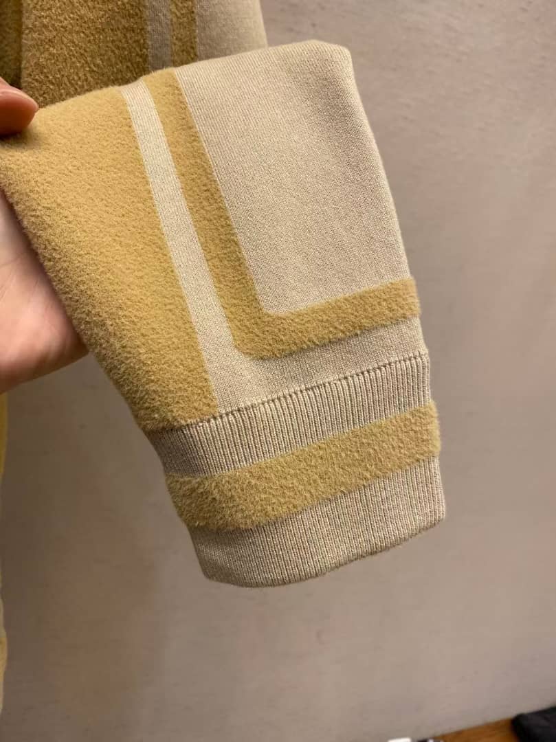 Louis Vuitton Geometric Panel Zip-Up Knit Cardigan