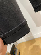 Prada Tapered Fit Grey with Rolled Cuff Wash Denim Jeans