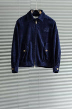 Miu Miu Dark Blue Corduroy Zip-Up Jacket
