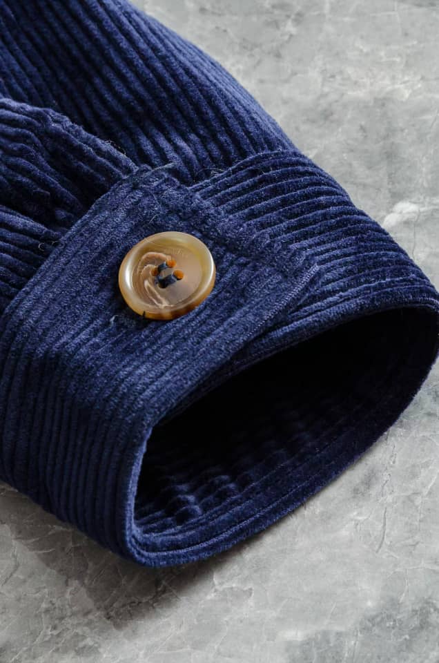 Miu Miu Dark Blue Corduroy Zip-Up Jacket