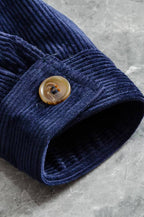 Miu Miu Dark Blue Corduroy Zip-Up Jacket