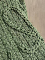 LOEWE Men's Olive Green Oversized Knit Sweater