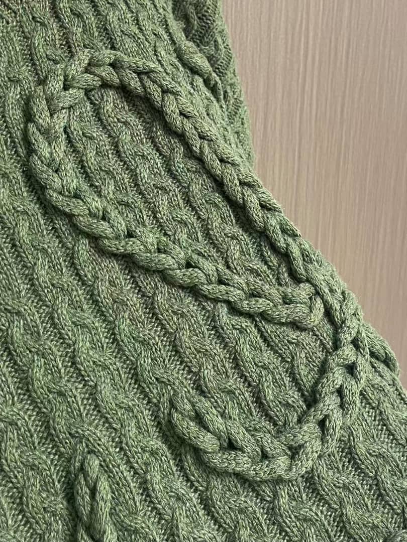 LOEWE Men's Olive Green Oversized Knit Sweater