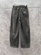 Balenciaga Grey Washed Panelled Cargo Trousers