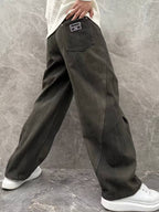 Balenciaga Grey Washed Panelled Cargo Trousers