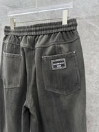 Balenciaga Grey Washed Panelled Cargo Trousers