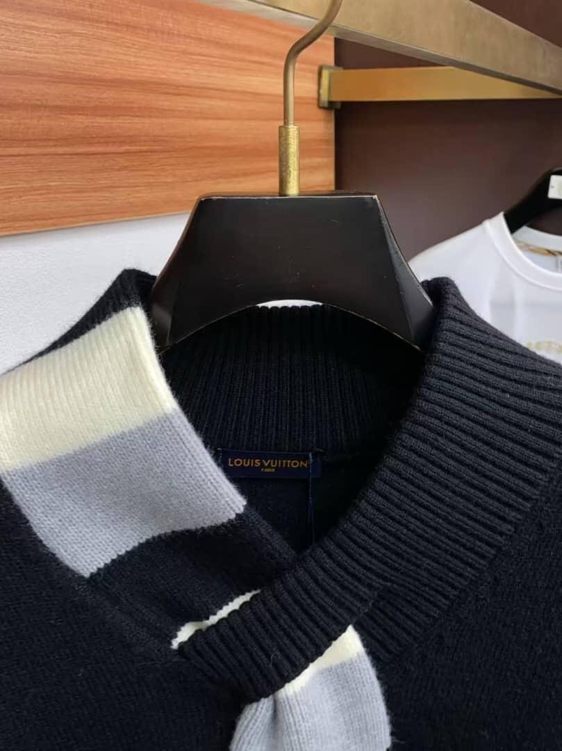 Louis Vuitton Signature Scarf-Detail Knit Sweater