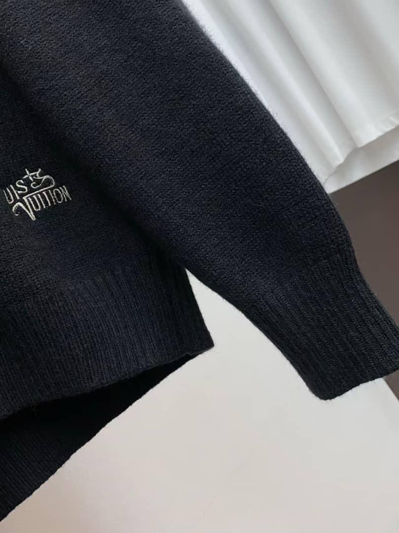 Louis Vuitton Signature Scarf-Detail Knit Sweater