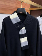 Louis Vuitton Signature Scarf-Detail Knit Sweater