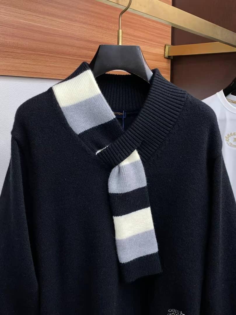 Louis Vuitton Signature Scarf-Detail Knit Sweater