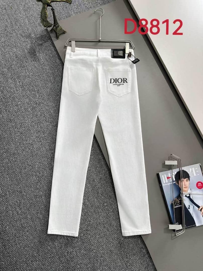 DIOR Slim-Fit White Denim Jeans