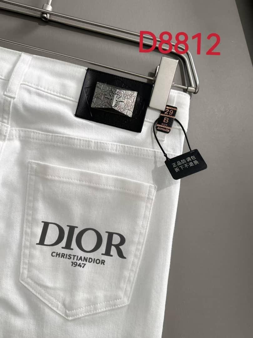 DIOR Slim-Fit White Denim Jeans