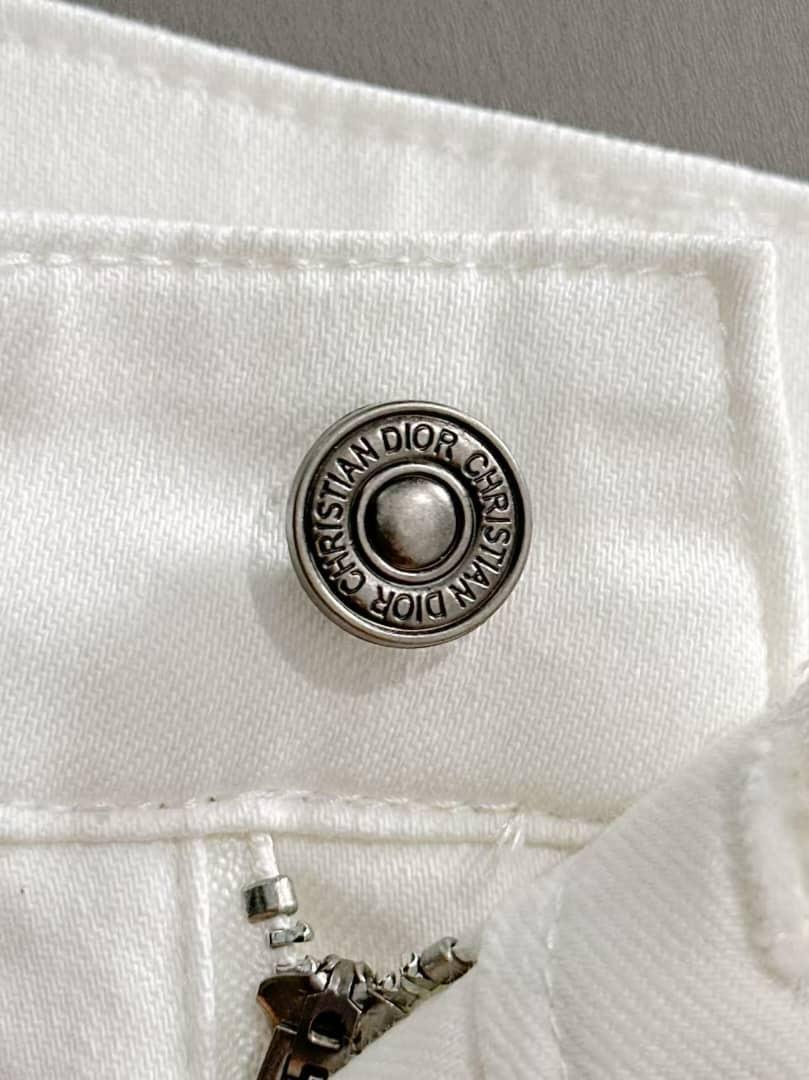 DIOR Slim-Fit White Denim Jeans