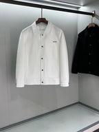 Zegna White Cotton-Blend Shirt Jacket