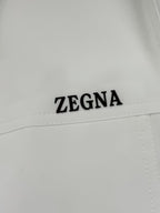 Zegna White Cotton-Blend Shirt Jacket