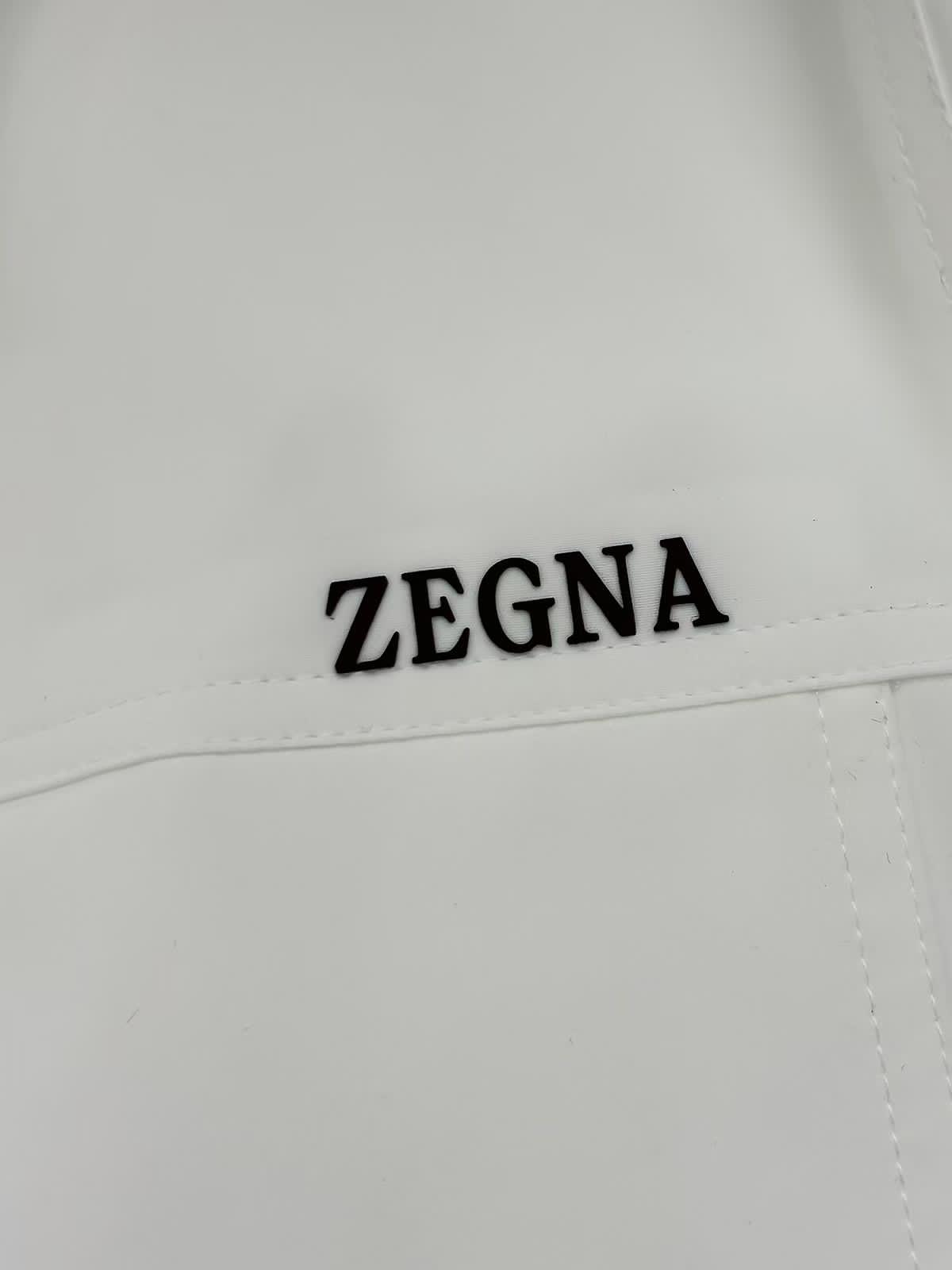 Zegna White Cotton-Blend Shirt Jacket
