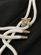 Louis Vuitton Men's Black Sweatpants with Bold White Side Stripe