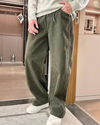 Balenciaga Olive Wide-Leg Pleated Pants
