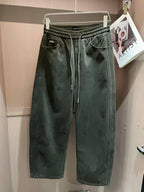 Balenciaga Olive Wide-Leg Pleated Pants