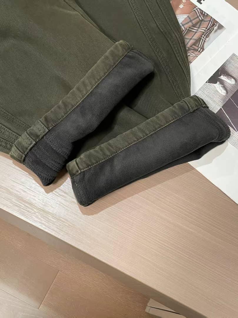 Balenciaga Olive Wide-Leg Pleated Pants