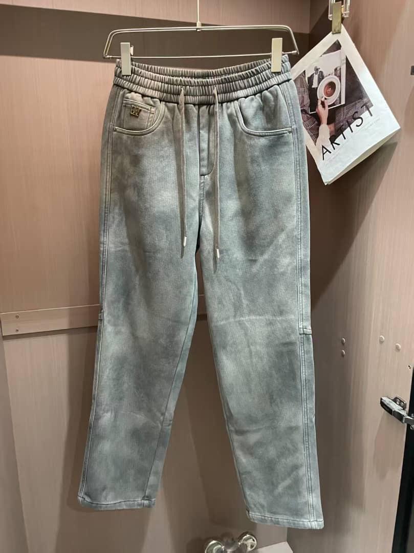 Louis Vuitton Relaxed Fit Washed Pants with Elastic Waist