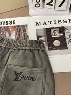 Louis Vuitton Relaxed Fit Washed Pants with Elastic Waist