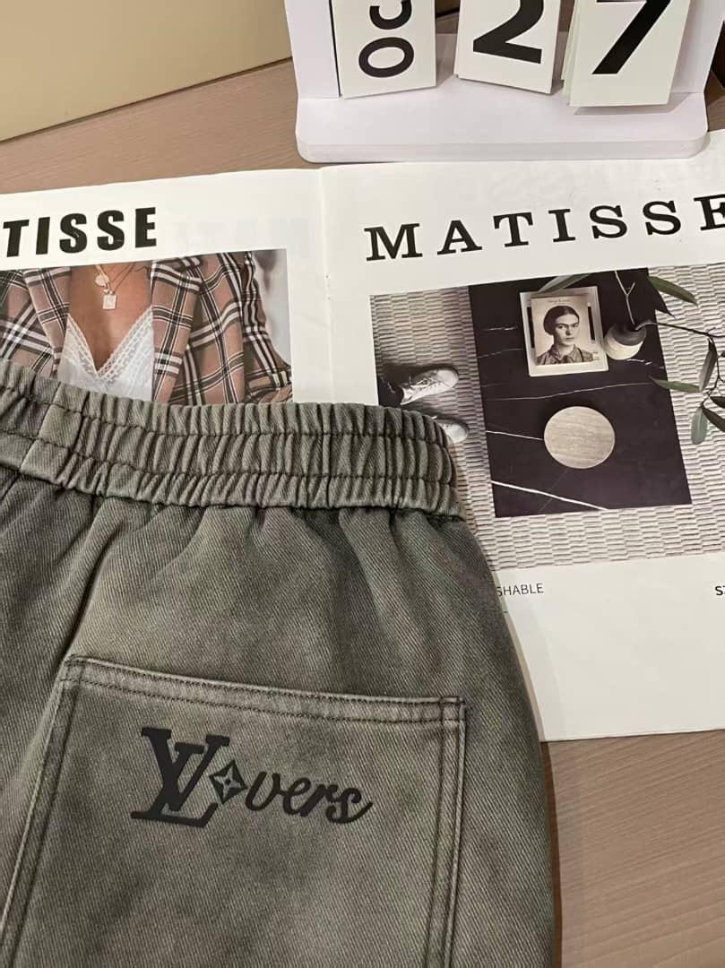 Louis Vuitton Relaxed Fit Washed Pants with Elastic Waist