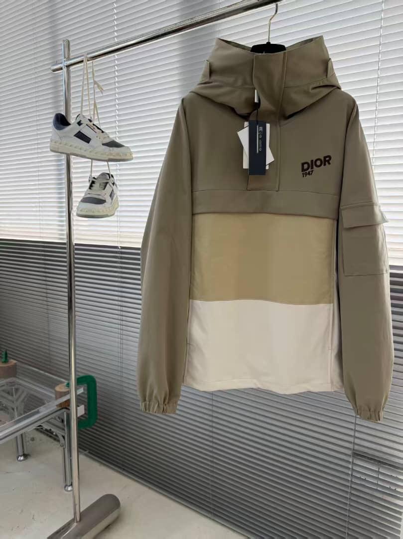 DIOR 1947 Color-Block Hooded Puffer Jacket