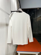 Dior x Stone Island Compass Logo White Long-Sleeve T-Shirt