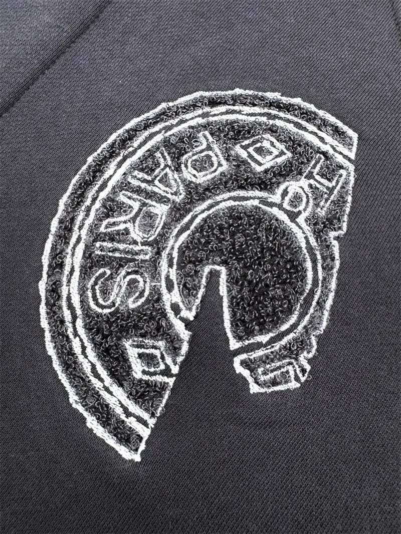 Hermes Men's Dark Grey Cotton Blend Bomber Jacket