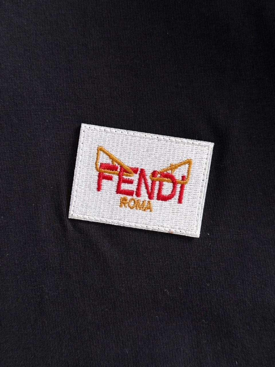 Fendi Men's "FENDI ROMA" Logo Patch Sweatshirt