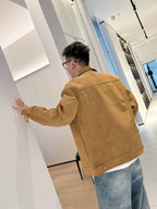 Louis Vuitton Men's Suede Trucker Jacket - Camel