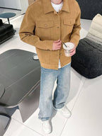 Louis Vuitton Men's Suede Trucker Jacket - Camel