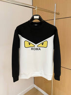 Fendi Two-Tone "Fendi Roma" Monster Eyes Sweatshirt