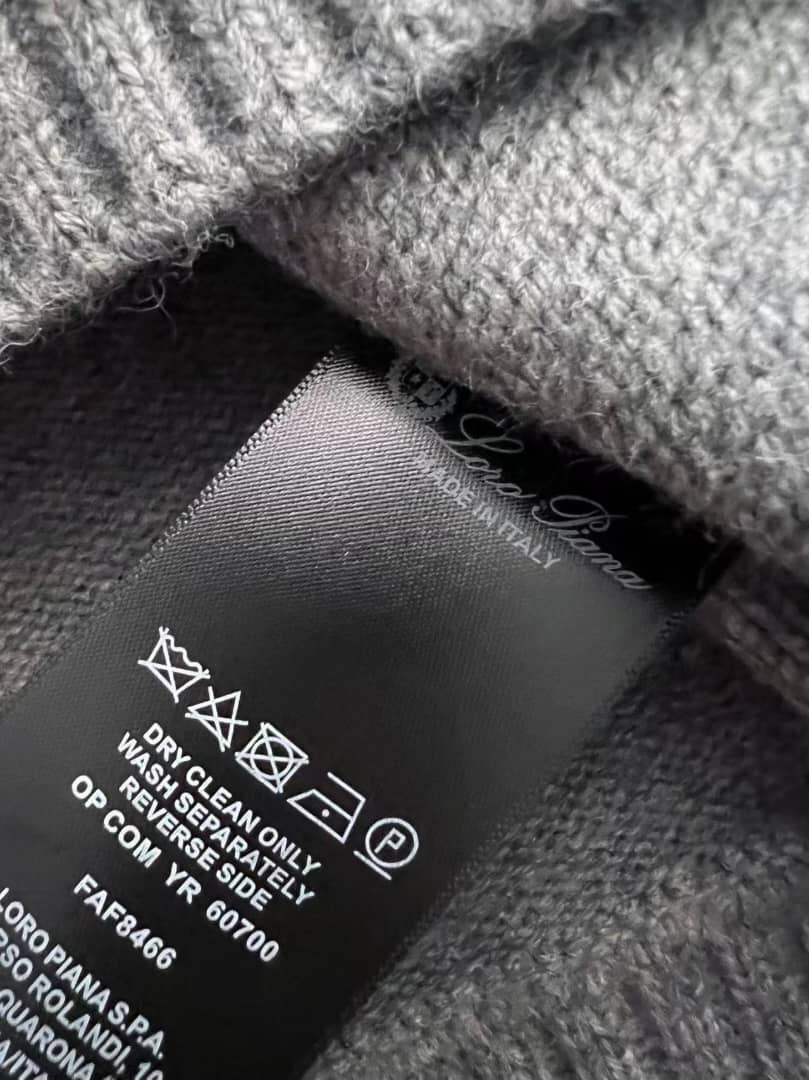 Loro Piana - Grey Fine Knit Half-Zip