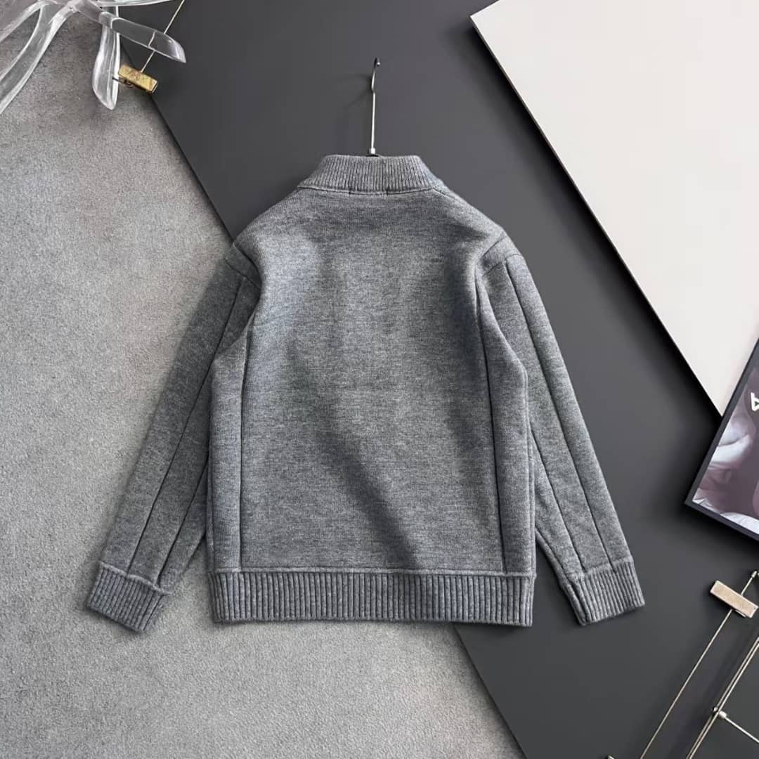 Loro Piana - Grey Fine Knit Half-Zip