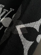 Louis Vuitton Black Oversized Monogram Graphic Knit Sweater