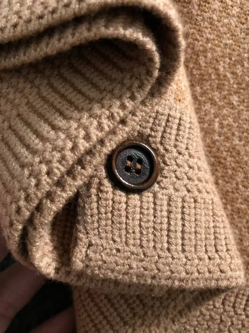 Loro Piana - Men's Patterned Knit Collared Cardigan Jacket - Camel