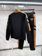 Dior Men's Black & Camel Panel Track Pants