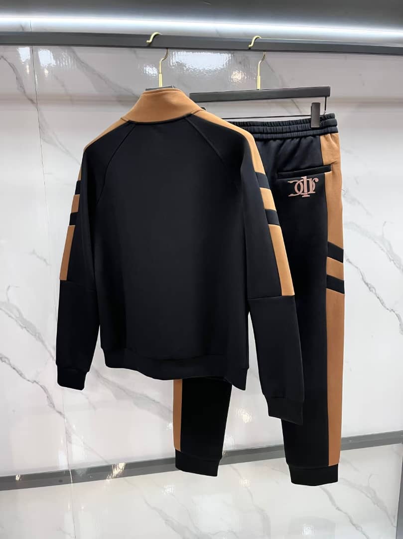 Dior Men's Black & Camel Panel Track Pants