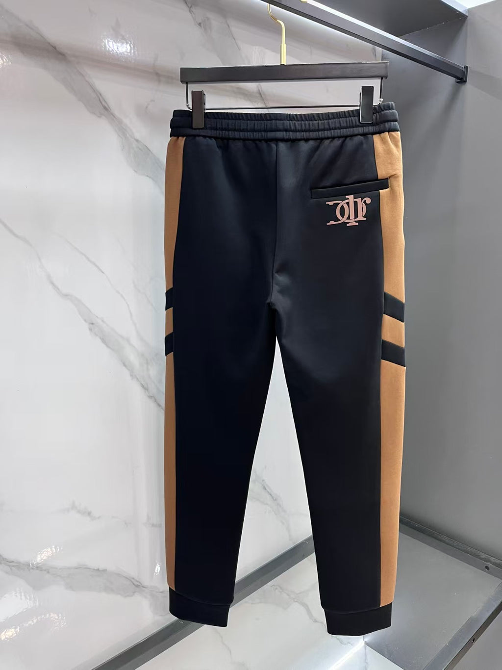 Dior Men's Black & Camel Panel Track Pants