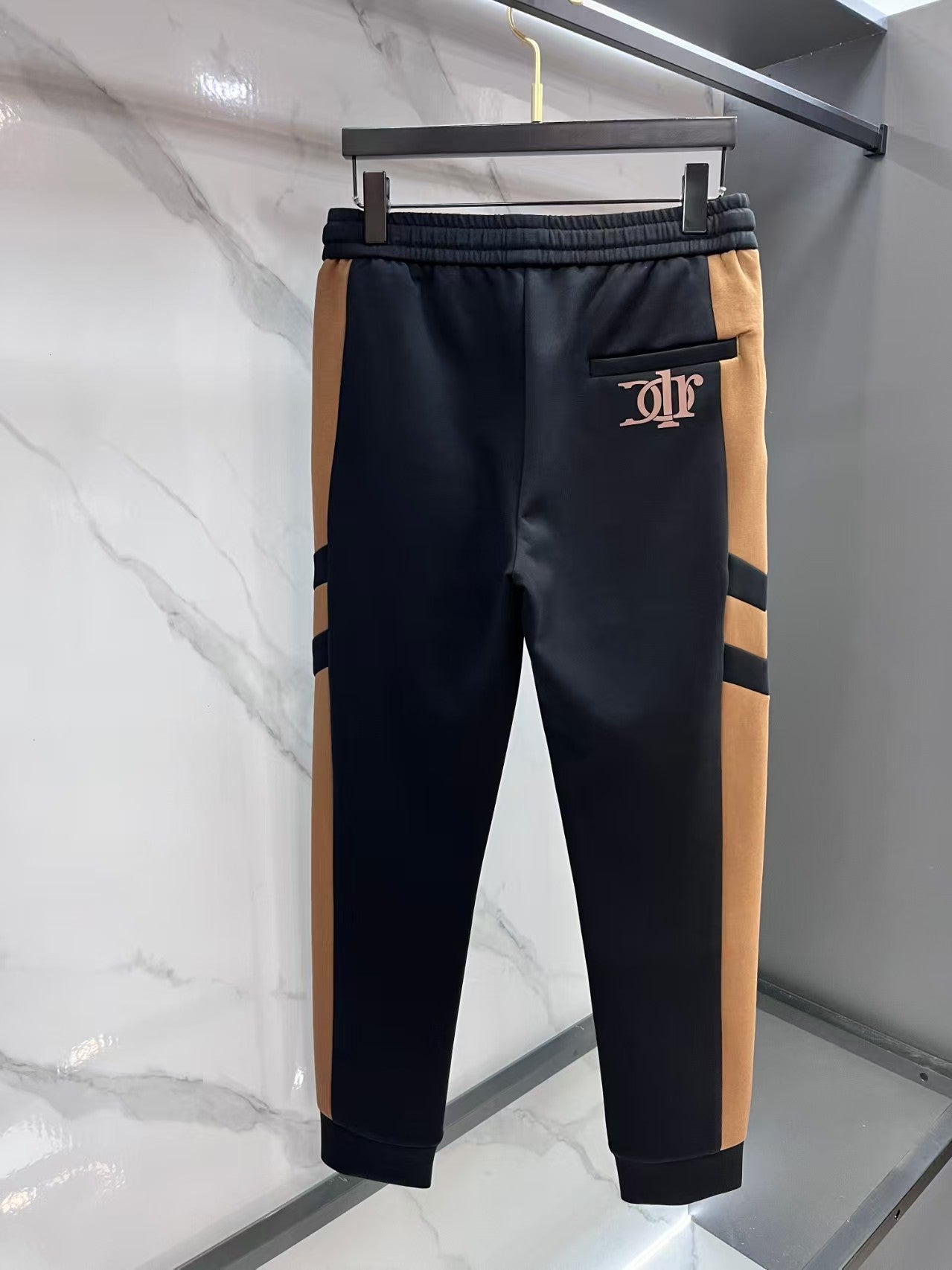 Dior Men's Black & Camel Panel Track Pants