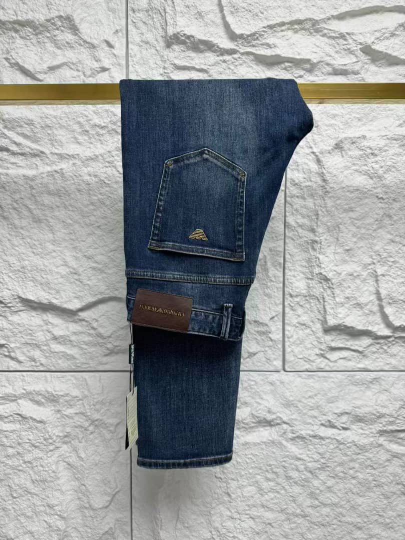 Emporio Armani - Men's Slim Tapered Dark Wash Denim Jeans