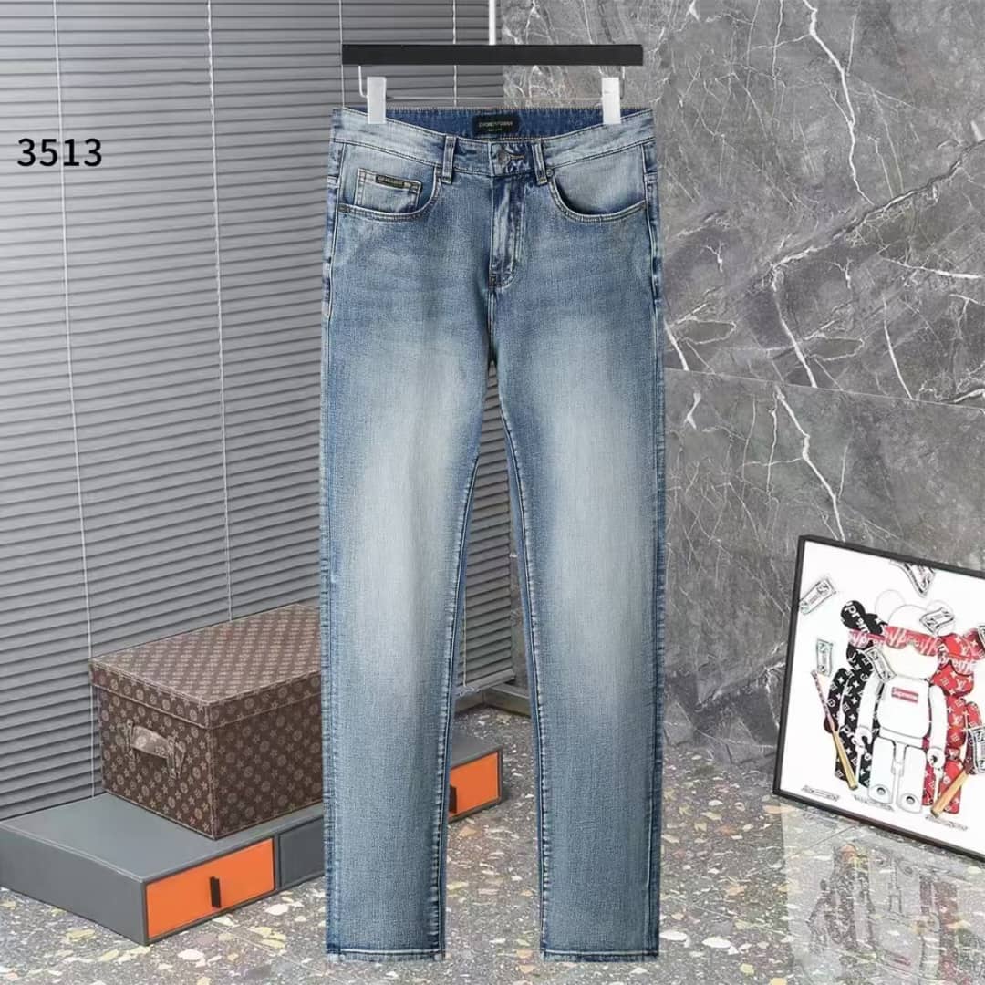 Emporio Armani - Straight-Leg Denim Light Wash Jeans