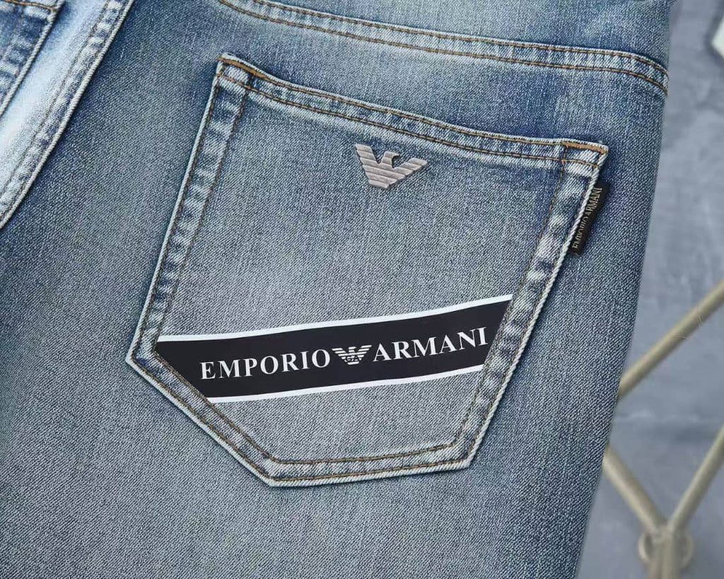 Emporio Armani - Straight-Leg Denim Light Wash Jeans