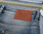 Emporio Armani - Straight-Leg Denim Light Wash Jeans
