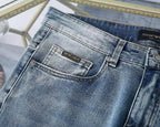 Emporio Armani - Straight-Leg Denim Light Wash Jeans