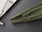 Loro Piana Men's Olive Green Knit Half-Zip Sweater